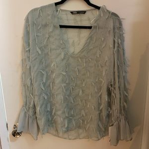Sage long sleeve top Zara